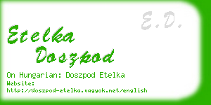 etelka doszpod business card